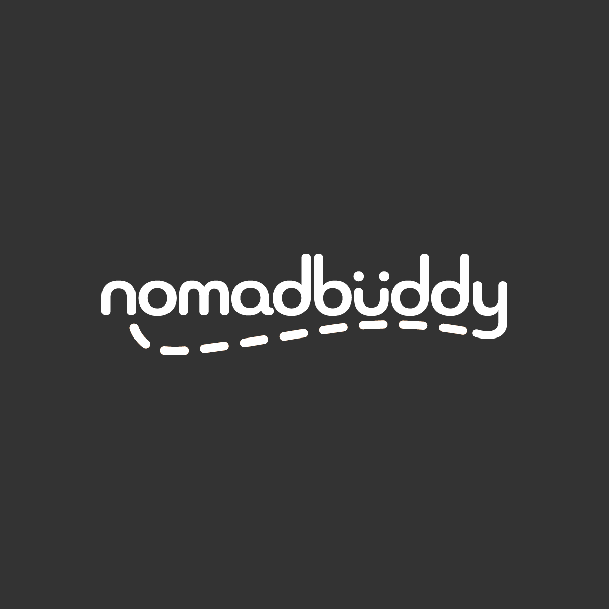 Nomad Buddy logotipo bianco